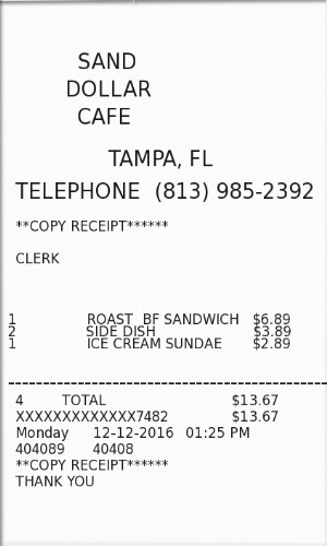 sample receipt template