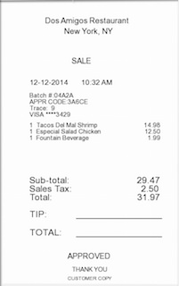 Itemized Receipt