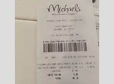 Michaels Stores receipt