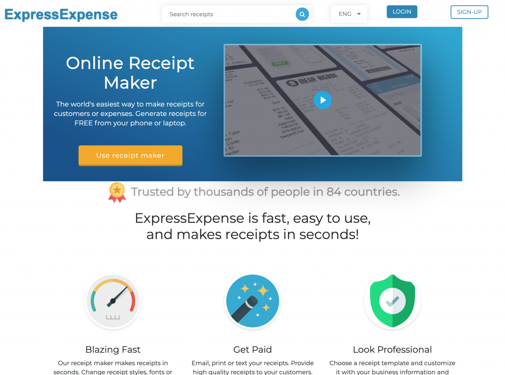 ExpenseFast - Receipt templates for virtually anything