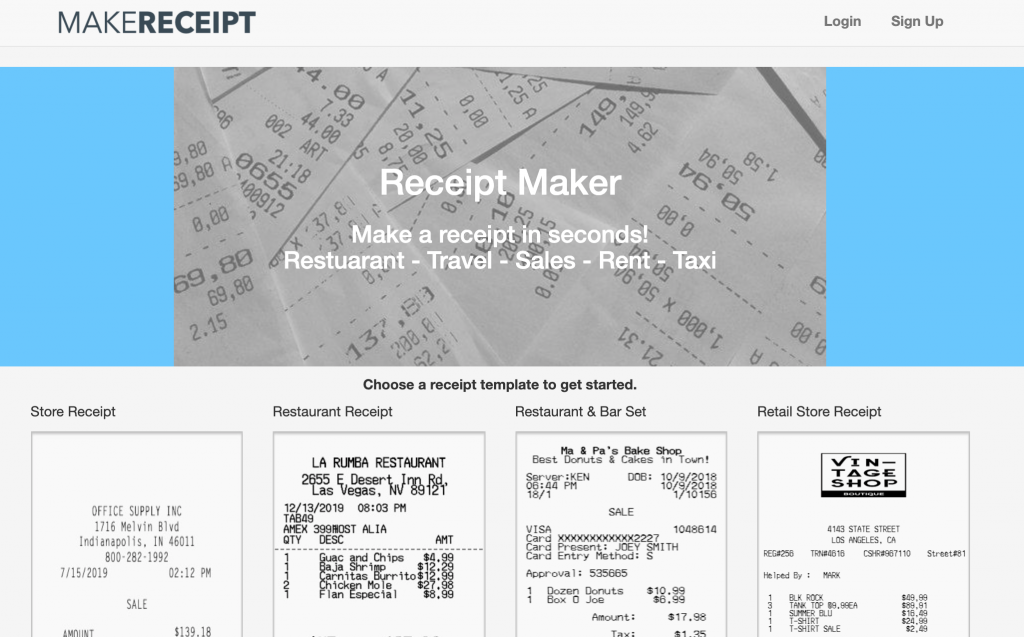 How to make a Gucci Receipt online using ExpressExpense receipt