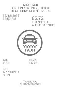 Taxi Receipt 1