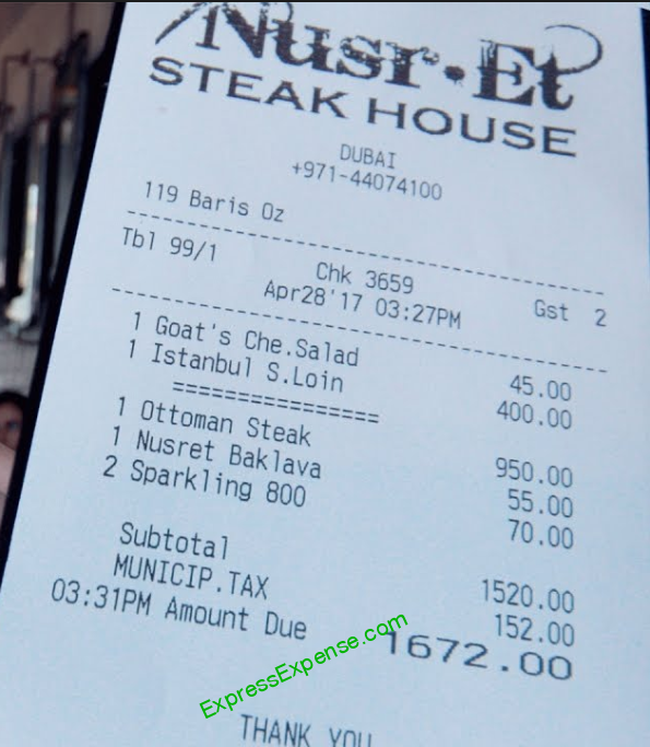 A Bill From Salt Bae Restaurant Food For 2 Album On Imgur