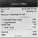 Breakfast Receipt 