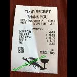 Receipt From Esan For 2 People Picture Of E San Restaurant