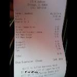 Dinner Receipt 