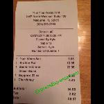 Receipt Picture Of Thai Thai Restaurant Melbourne Tripadvisor