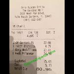 Receipt Picture Of Brio Tuscan Grille Palm Beach Gardens