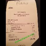 Receipt Picture Of Akikos Restaurant Sushi Bar San Francisco