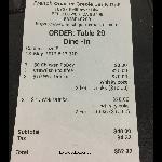 Receipt After Happy Hour Drinks 2 Each 4 Drinks Total 