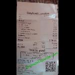 Receipt With Cover Charge And Then Service Charge Picture Of