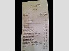 V CAFE receipt