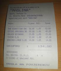 File Croatia Pizza Receipt Jpg Wikimedia Commons