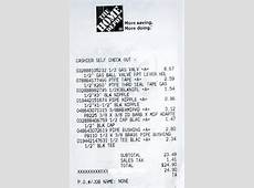 Hope Depot receipt