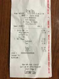 Receipt Picture Of Wendy S El Paso Tripadvisor