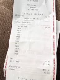 Taco Bell Receipt