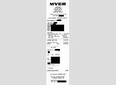 MYER  receipt