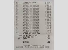 Harris Teeter Grocery  receipt