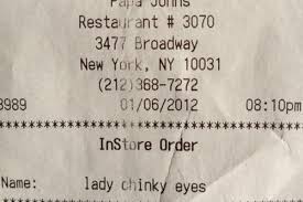 Papa John S Apologizes For Lady Chinky Eyes Receipt Eater