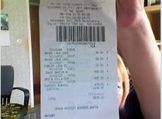 IKEA RESTAURANT receipt