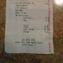 Mom Upset After Wendy S Receipt Calls Son Lil Ugly Dude