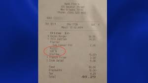 African American Customer Gets Racist Receipt At Restaurant Baton