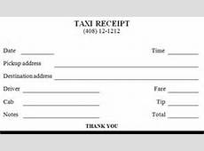 Dallas Taxi Service receipt